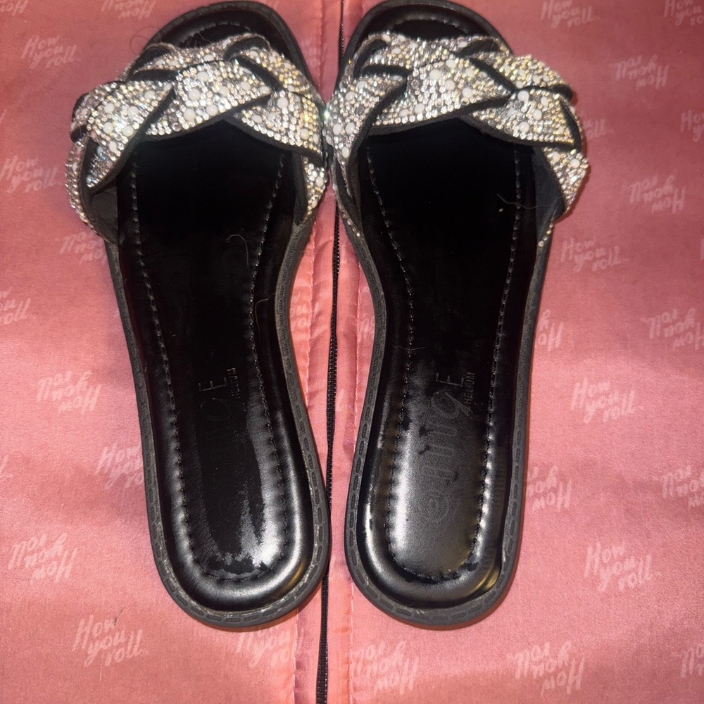 Elliott Lucca Black and Silver Sandals with Elegant Design